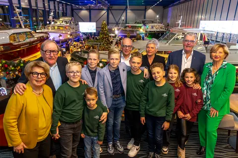 De Linssen-familie tijdens de Linssen Yachts Boat Show november 2023