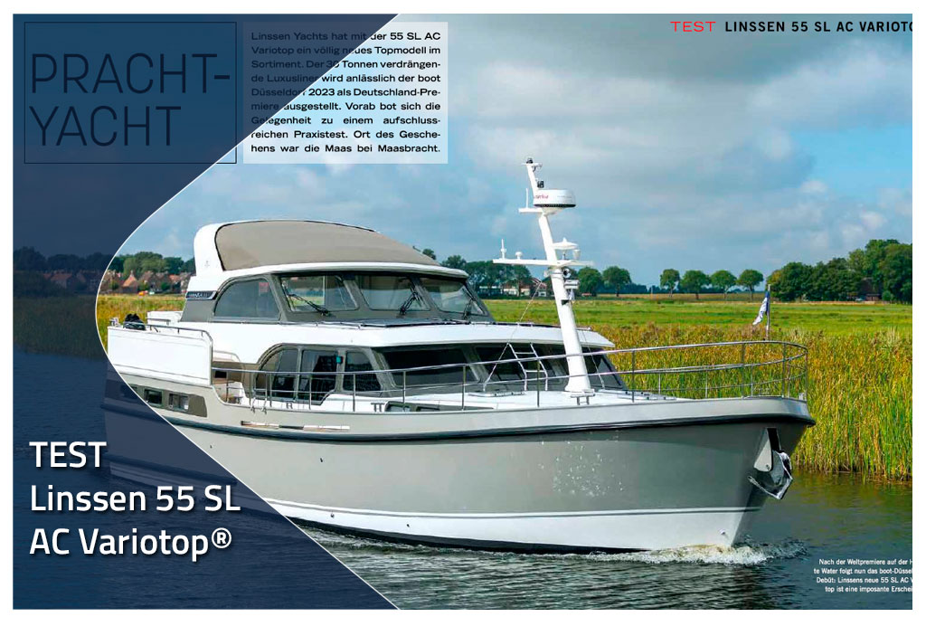 Test Skipper Bootshandel Magazin von die Linssen 55 SL AC Variotop®
