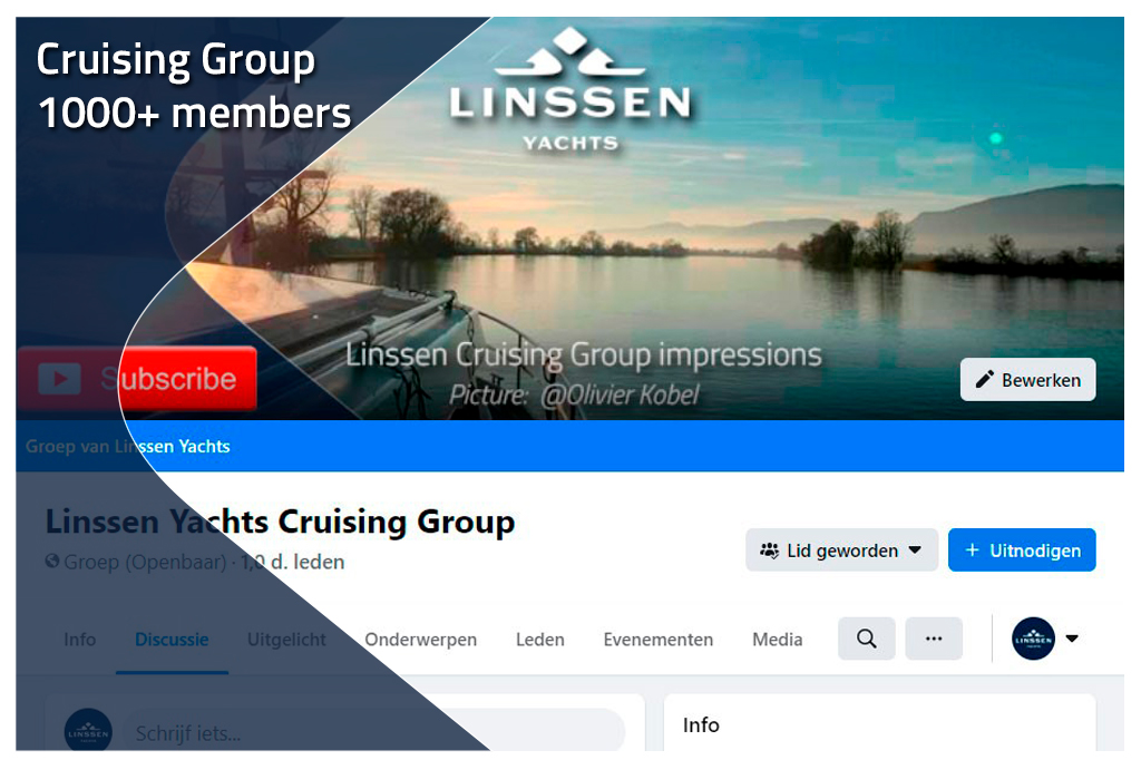 Linssen Facebook Cruising Group mehr als 1000 Mitglieder