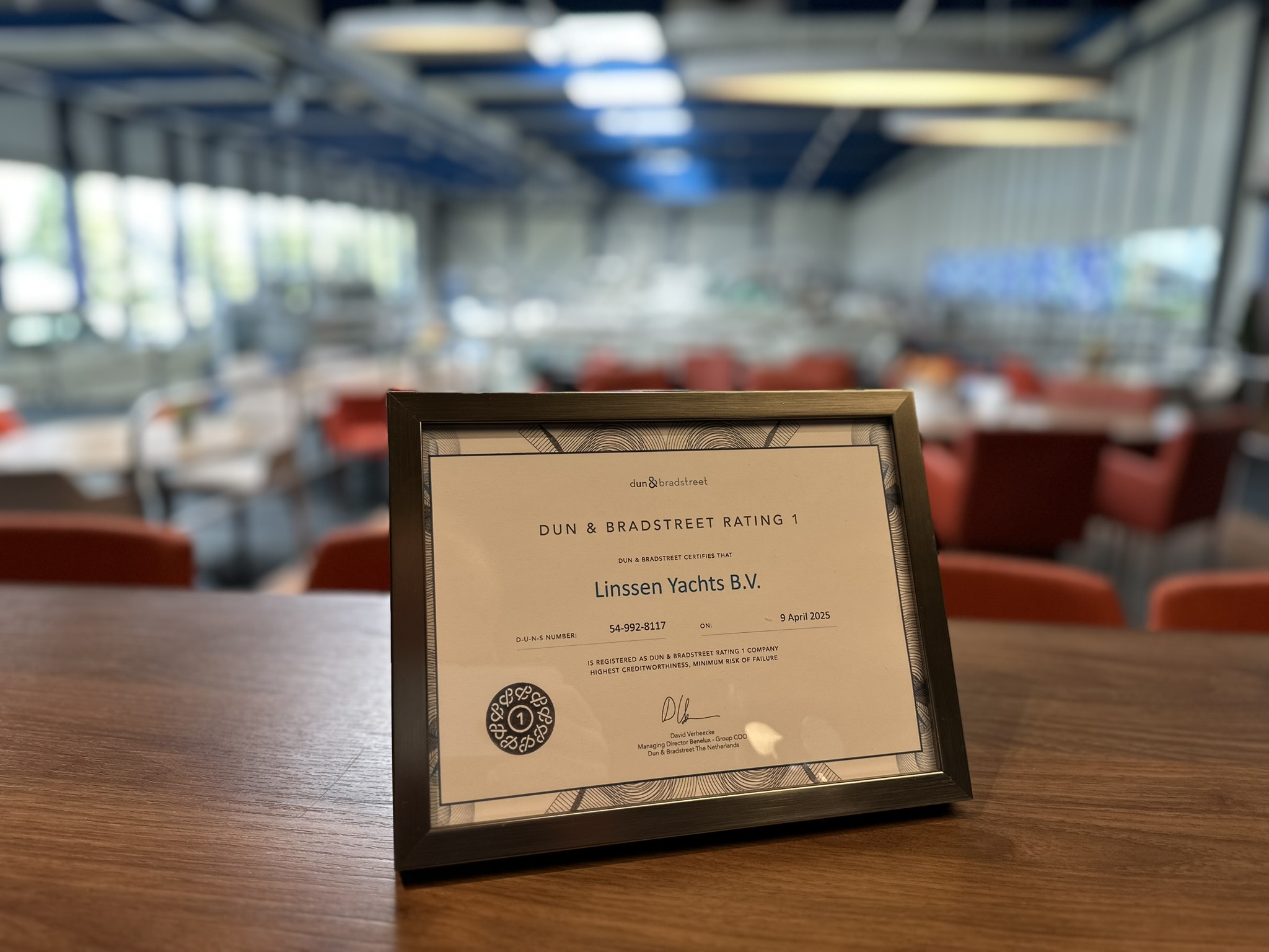 Dunn & Bradstreet Rating 1 for Linssen Yachts