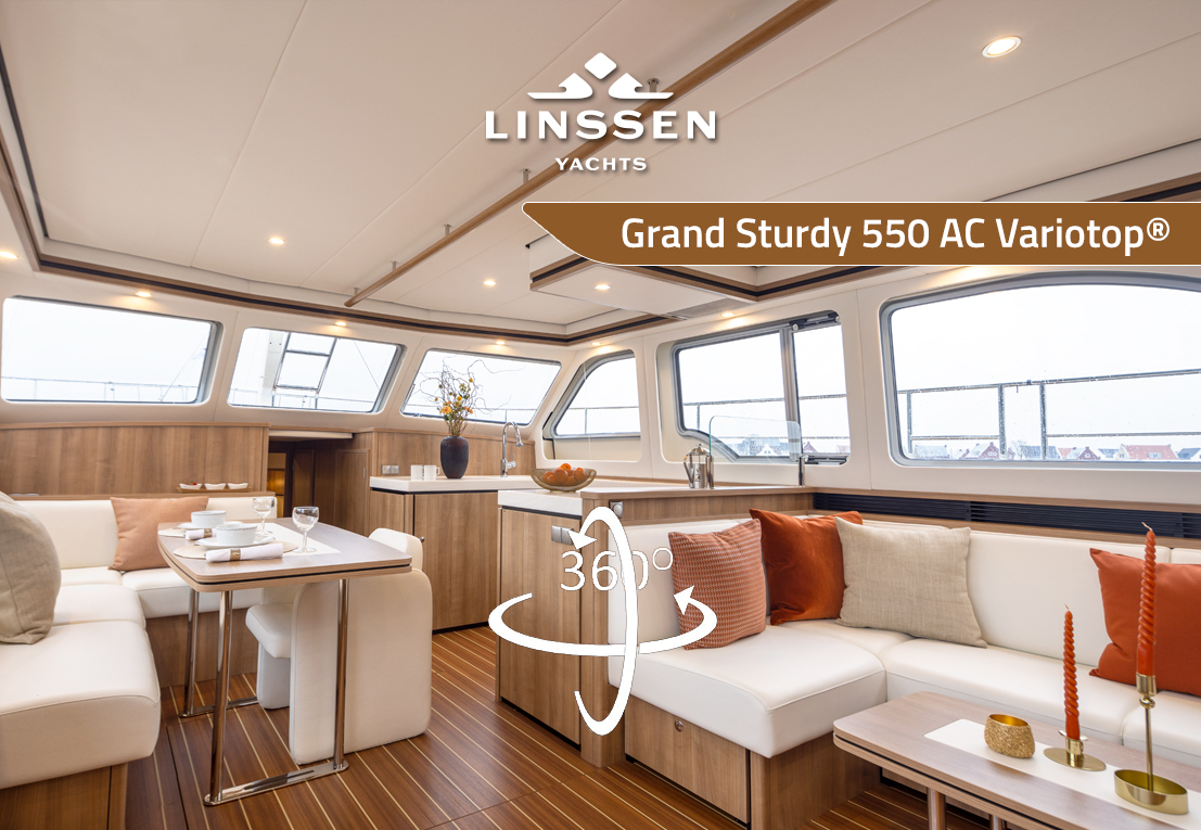 360 degree panorama of Linssen Grand Sturdy 550 AC Variotop