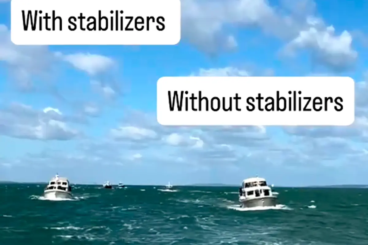 Linssen yacht with Rotorswing stabilizers