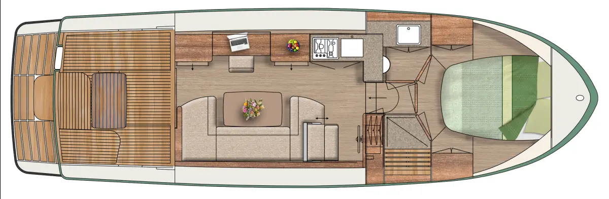 Aufteilung Linssen Grand Sturdy 35.1 Sedan