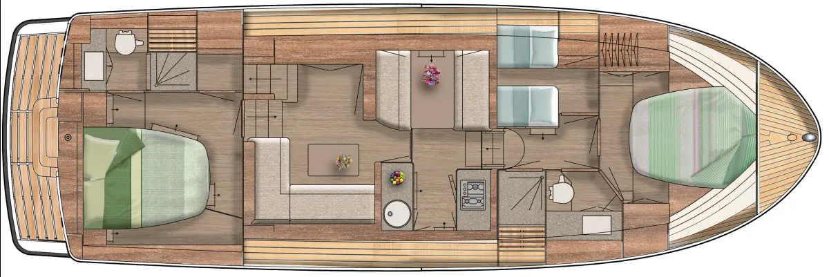Layout Linssen Grand Sturdy 40.1 AC motorjacht