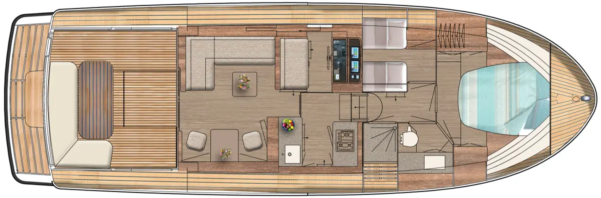 Aménagement Linssen Grand Sturdy 40.1 Sedan yacht a moteur