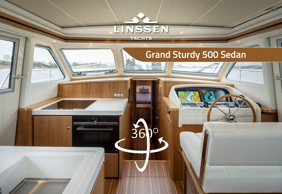 360 degree panorama of Linssen Grand Sturdy 500 Sedan Variodeck