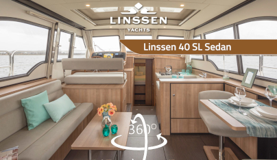 360 degree panorama of Linssen 40 SL Sedan